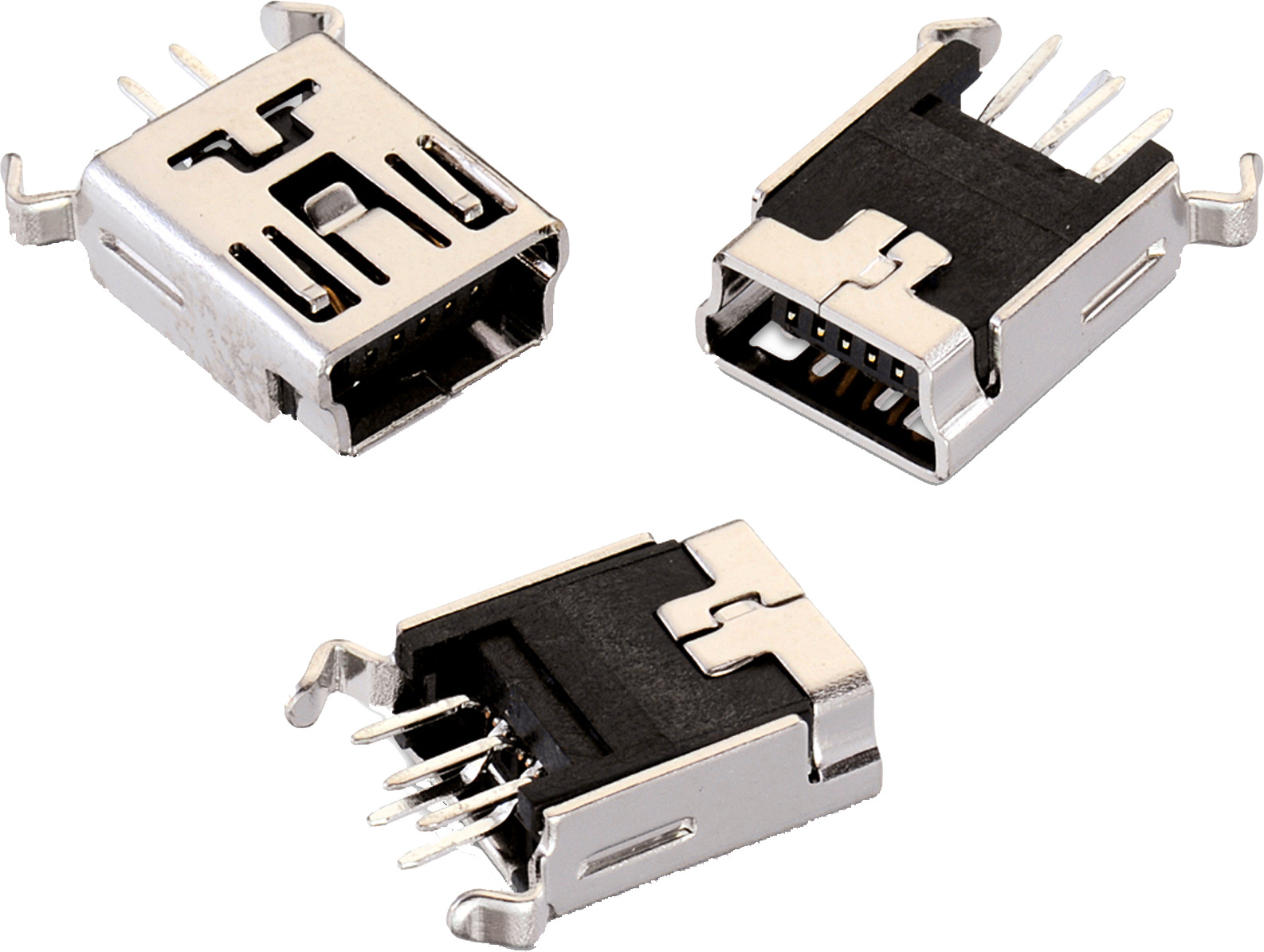 Mini USB 2.0 Type B Vertical 5 Contacts Electromechanical